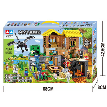 Конструктор Майнкрафт Minecraft Деревня крипера  29 минифигурок 1415 деталей (7132) 7132 фото