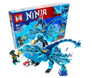 Конструктор Ninja Дракон Морской Бури 397 деталей, фигурки ниндзя, большой синий дракон (MG382) 382 фото