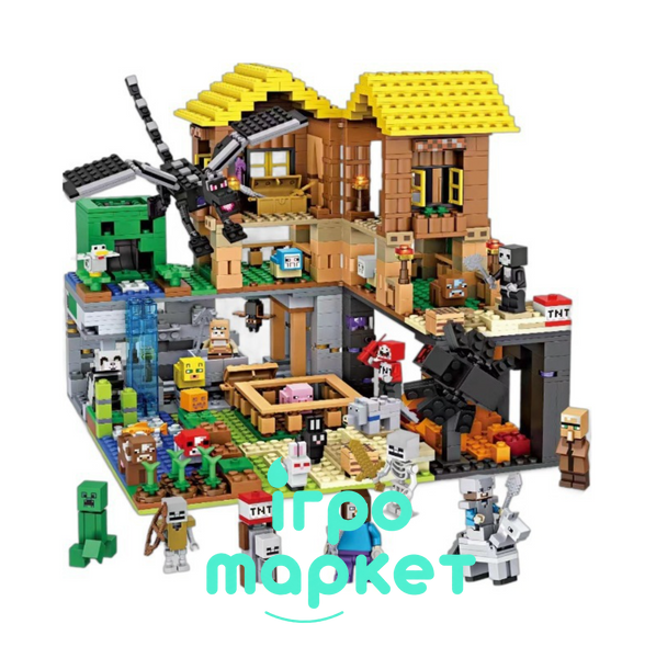 Конструктор Майнкрафт Minecraft Деревня крипера  29 минифигурок 1415 деталей (7132) 7132 фото