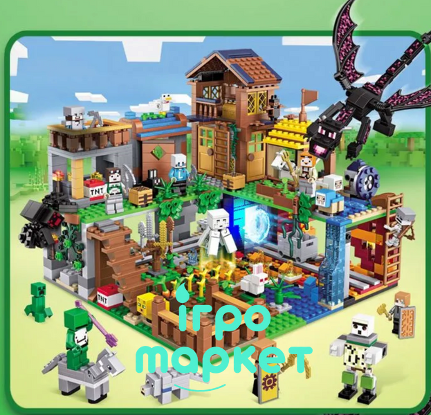 Конструктор Велике Село Майнкрафт Minecraft MyWord 1460 деталей (7657) 7657 фото