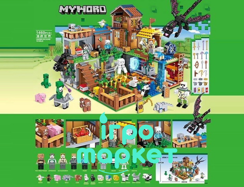 Конструктор Велике Село Майнкрафт Minecraft MyWord 1460 деталей (7657) 7657 фото