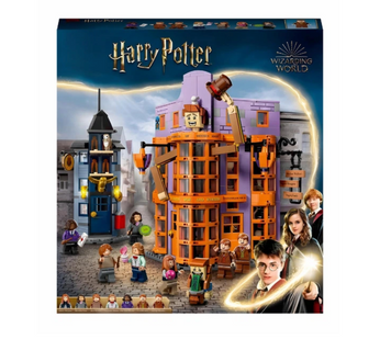 Конструктор Гаррі Поттер Harry Potter Алея Діаґон Магазин братів Візлі 834 деталі, 7 фігурок, 8+, 99929 99929 фото