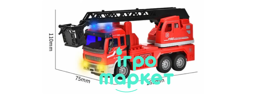 Пожежна машина RC "Вогняний рятівник" JC-025A з акумулятором і світловими ефектами JC-025A фото