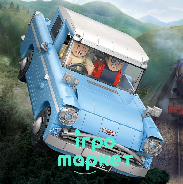 Конструктор Гаррі Поттер Зачарований летючий Форд Англія 76470, 868 деталей, фігурки Гаррі та Рона, 25 см 99951 фото