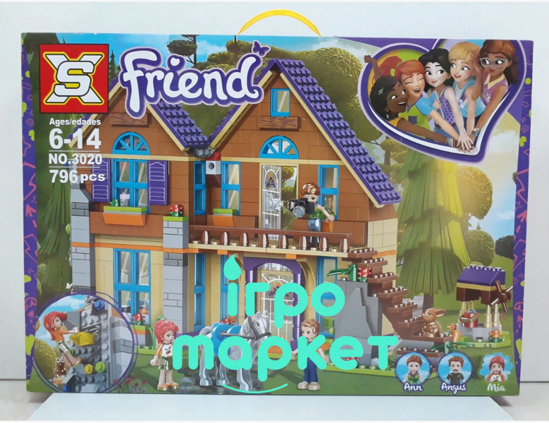 Конструктор Friends Дім Мії в Лісі Конячка Фігурки 796 Деталів (3020) 3020 фото