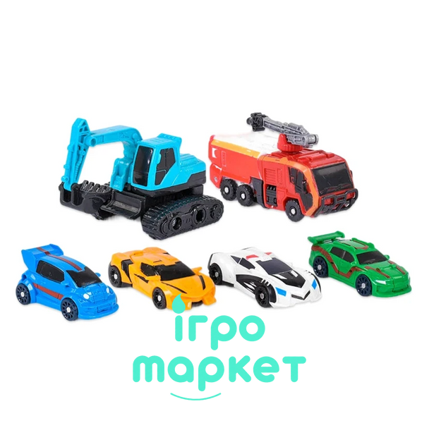 Великий Трансформер TOBOT Magma 6 Магма 40 см 6 машинок (523) 523 фото