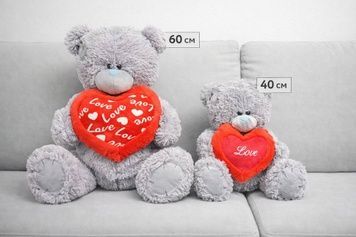 М&rsquo;яка іграшка ведмедик Тедді з серцем Love 60 см teds60-01 фото