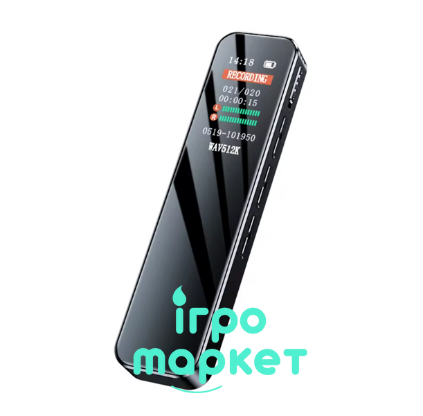 Портативный Цифровой Диктофон 32GB MP3-записи 512 Кбит/с для работы, лекций, встреч, интервью, совещаний 0129902 фото