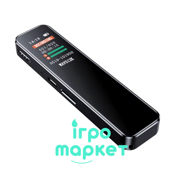 Портативный Цифровой Диктофон 32GB MP3-записи 512 Кбит/с для работы, лекций, встреч, интервью, совещаний 0129902 фото