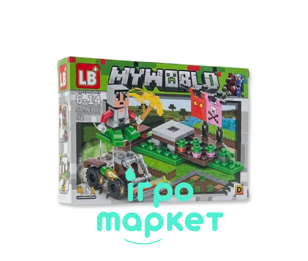 Конструктор Майнкрафт Набір 4 видів My world LB1117 LB1117 фото