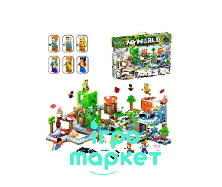 Конструктор Minecraft Шахта Крипера 1019 деталей з фігурками героїв, мобів і тварин 1105 фото